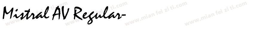 Mistral AV Regular字体转换